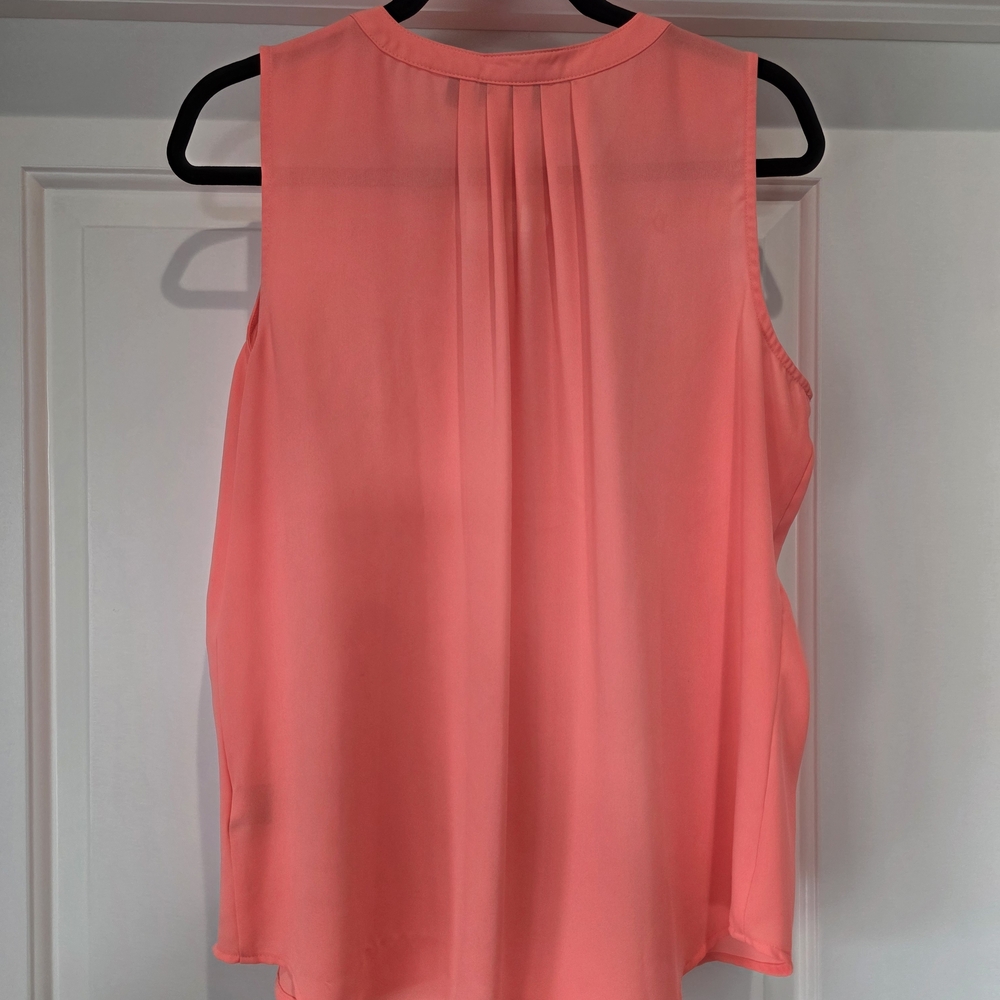 Apt. 9 Coral Pink Sleeveless Button-Front Tank - Picture 3 of 3